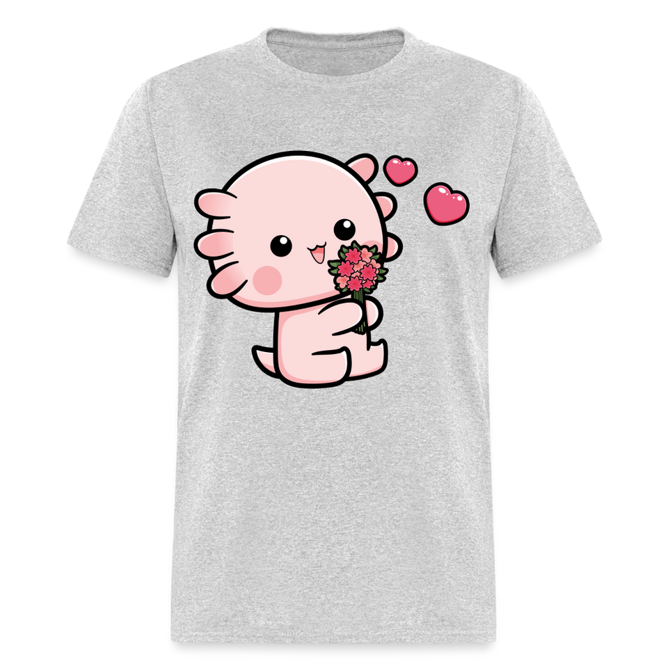Cute Axolotl Lover Shirt Kawaii Pastel Goth Japan Anime Comic Lovely T-Shirt - heather gray