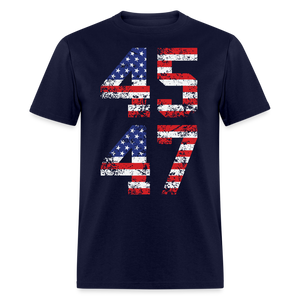 President Donald Trump 45 47 2024 shirt Vintage USA Flag Pro Trump Tee Gifts - navy
