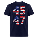 President Donald Trump 45 47 2024 shirt Vintage USA Flag Pro Trump Tee Gifts - navy
