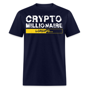 Crypto Millionaire Loading Shirt Funny BTC ETH XRP SafeMoon T-Shirt Size S-6XL - navy