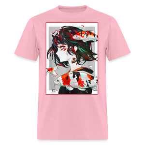 Anime Girl Cute Japanese Aesthetic shirt Anime Tee Otaku Fish Waifu Gift T-Shirt - pink