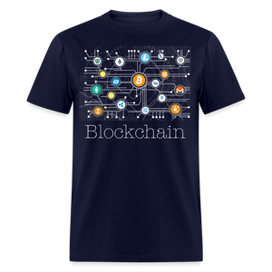 Bitcoin Blockchain shirt BTC ETH LTC XMR Altcoin Hodlers Crypto T-Shirt S-6XL - navy