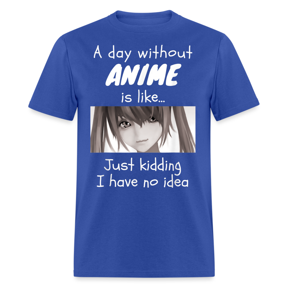 Anime Girls Women Funny Anime Outfits Cosplay Anime Humor T-Shirt - royal blue