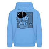 Space Astronaut to the moon outerspace Anime Earth Hoodie - carolina blue