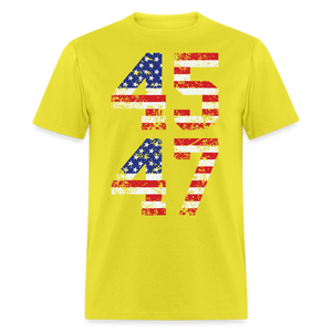 President Donald Trump 45 47 2024 shirt Vintage USA Flag Pro Trump Tee Gifts - yellow