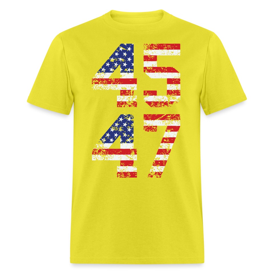 President Donald Trump 45 47 2024 shirt Vintage USA Flag Pro Trump Tee Gifts - yellow