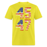 President Donald Trump 45 47 2024 shirt Vintage USA Flag Pro Trump Tee Gifts - yellow