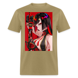 Anime Sexy Ecchi Girl shirt Samurai Waifu Japanese Aesthetic Otaku Kawaii TShirt - khaki