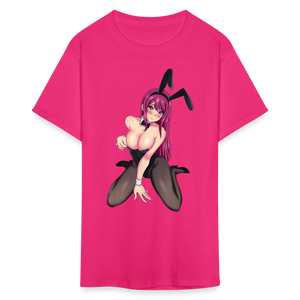 Perfect Pretty Playgirl Anime shirt Bunny Sexy Girl Ahegao Hentai Ecchi T-Shirt - fuchsia