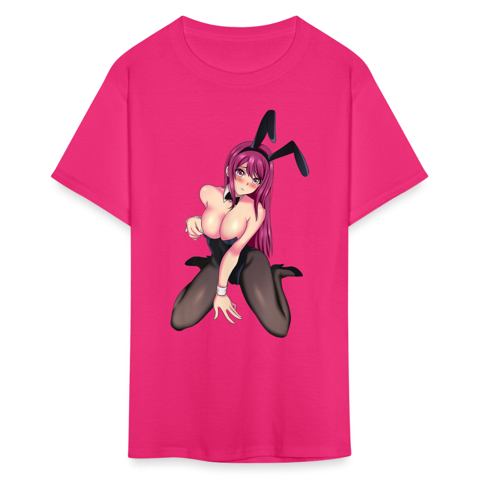 Perfect Pretty Playgirl Anime shirt Bunny Sexy Girl Ahegao Hentai Ecchi T-Shirt - fuchsia