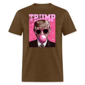 Trump Pink Bubblegum Funny T-Shirt - brown