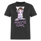 Kawaii Anime Girl Kawaii Clothes Cute Girl With Kitty Ears T-Shirt - heather black