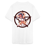 Anime Bondage BDSM shirt Manga Anime Waifu japanese Girl Ahegao T-Shirt - white