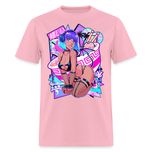 Pretty Anime Cute Demon shirt Sexy Devil Girl Ahegao Hentai Ecchi T-Shirt - pink