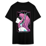 Sexy Ecchi Girl shirt Vaporwave Crazy Waifu Lewd Anime Girl T-Shirt Size S-6XL - black