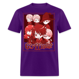 Chibi Gryffin of Gold shirt House Group Shot Anime Cute T-Shirt - purple