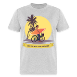 Have Fun with Your Surfboard shirt Surfing Summer Sunset T-Shirt Size S-6XL - heather gray