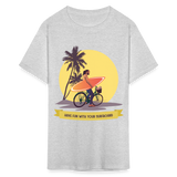 Have Fun with Your Surfboard shirt Surfing Summer Sunset T-Shirt Size S-6XL - heather gray
