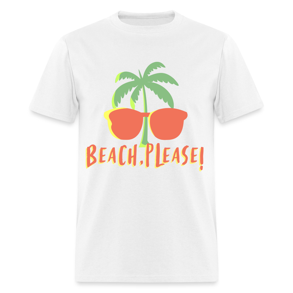 Beach Please shirt Funny Surf Surfer Surfing T-Shirt Size S-6XL - white