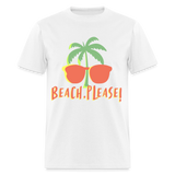 Beach Please shirt Funny Surf Surfer Surfing T-Shirt Size S-6XL - white