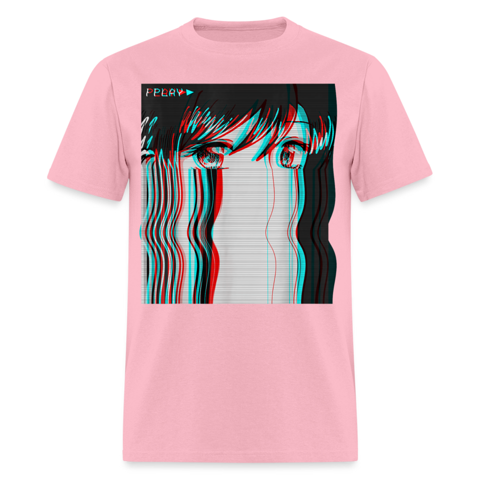 Vaporwave Aesthetic Sad Anime Girl Retro Eboy Egirl Harajuku T-Shirt - pink