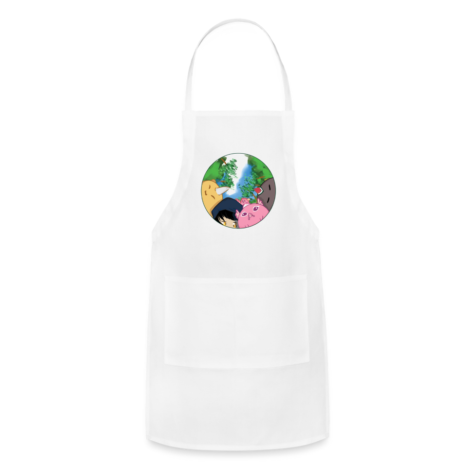Axie Apron Cute Axie Gamers Gift Adjustable Apron - white