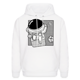 Space Astronaut to the moon outerspace Anime Earth Hoodie - white