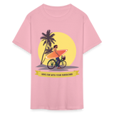 Have Fun with Your Surfboard shirt Surfing Summer Sunset T-Shirt Size S-6XL - pink