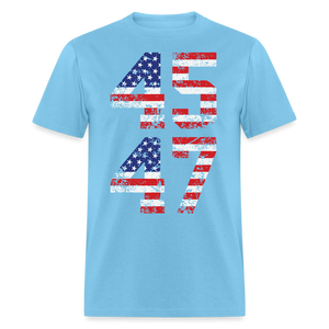 President Donald Trump 45 47 2024 shirt Vintage USA Flag Pro Trump Tee Gifts - aquatic blue