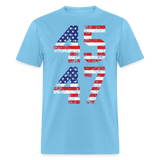 President Donald Trump 45 47 2024 shirt Vintage USA Flag Pro Trump Tee Gifts - aquatic blue
