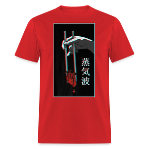 Japanese Futurism Heart Chop Sticks shirt Anime Retro T-Shirt Size S-6XL - red