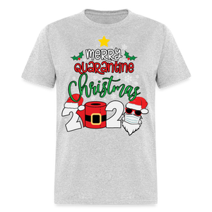 Merry Quarantine Christmas 2024 shirt Santa with face mask T-Shirt size S-6XL - heather gray