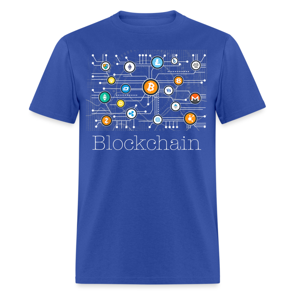 Bitcoin Blockchain shirt BTC ETH LTC XMR Altcoin Hodlers Crypto T-Shirt S-6XL - royal blue