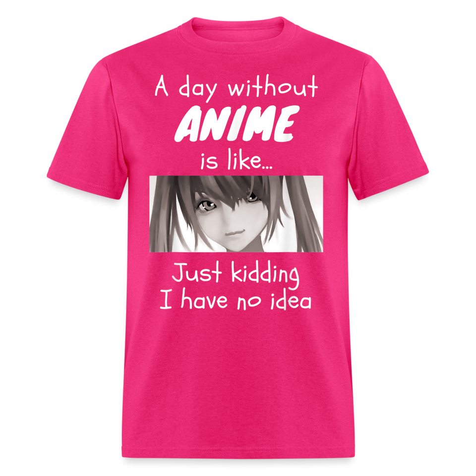 Anime Girls Women Funny Anime Outfits Cosplay Anime Humor T-Shirt - fuchsia