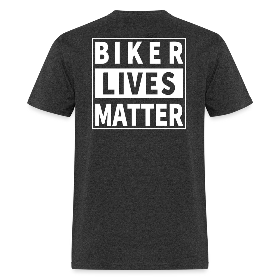 Biker Lives Matter Shirt Motorcycle Biker Rider t shirt S-6XL [Back Print Only] - heather black