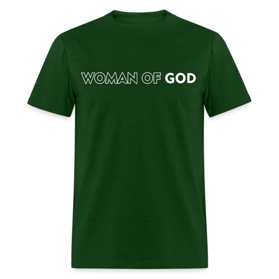 Woman of God shirt Catholic Religious T-Shirt size S-6XL - forest green