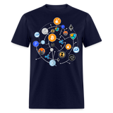 Bitcoin shirt BTC ETH LTC XMR Hodlers Decentralized Crypto Altcoin T-Shirt S-6XL - navy