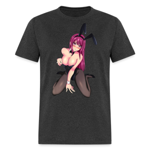 Perfect Pretty Playgirl Anime shirt Bunny Sexy Girl Ahegao Hentai Ecchi T-Shirt - heather black
