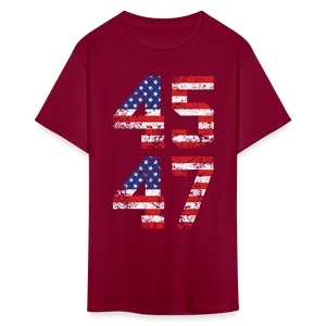 President Donald Trump 45 47 2024 shirt Vintage USA Flag Pro Trump Tee Gifts - burgundy