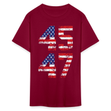 President Donald Trump 45 47 2024 shirt Vintage USA Flag Pro Trump Tee Gifts - burgundy