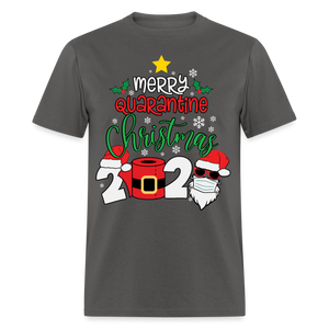 Merry Quarantine Christmas 2024 shirt Santa with face mask T-Shirt size S-6XL - charcoal