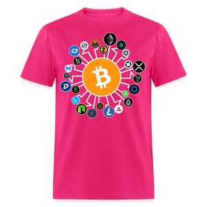 Bitcoin shirt BTC ETH LTC XMR Hodlers Decentralized Crypto Altcoin T-Shirt S-6XL - fuchsia