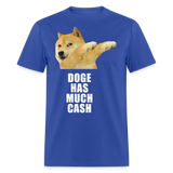 Dogecoin T Shirt Tee Wallstreetbets Doge Coin Crypto Bitcoin T-Shirt Size S-6XL - royal blue