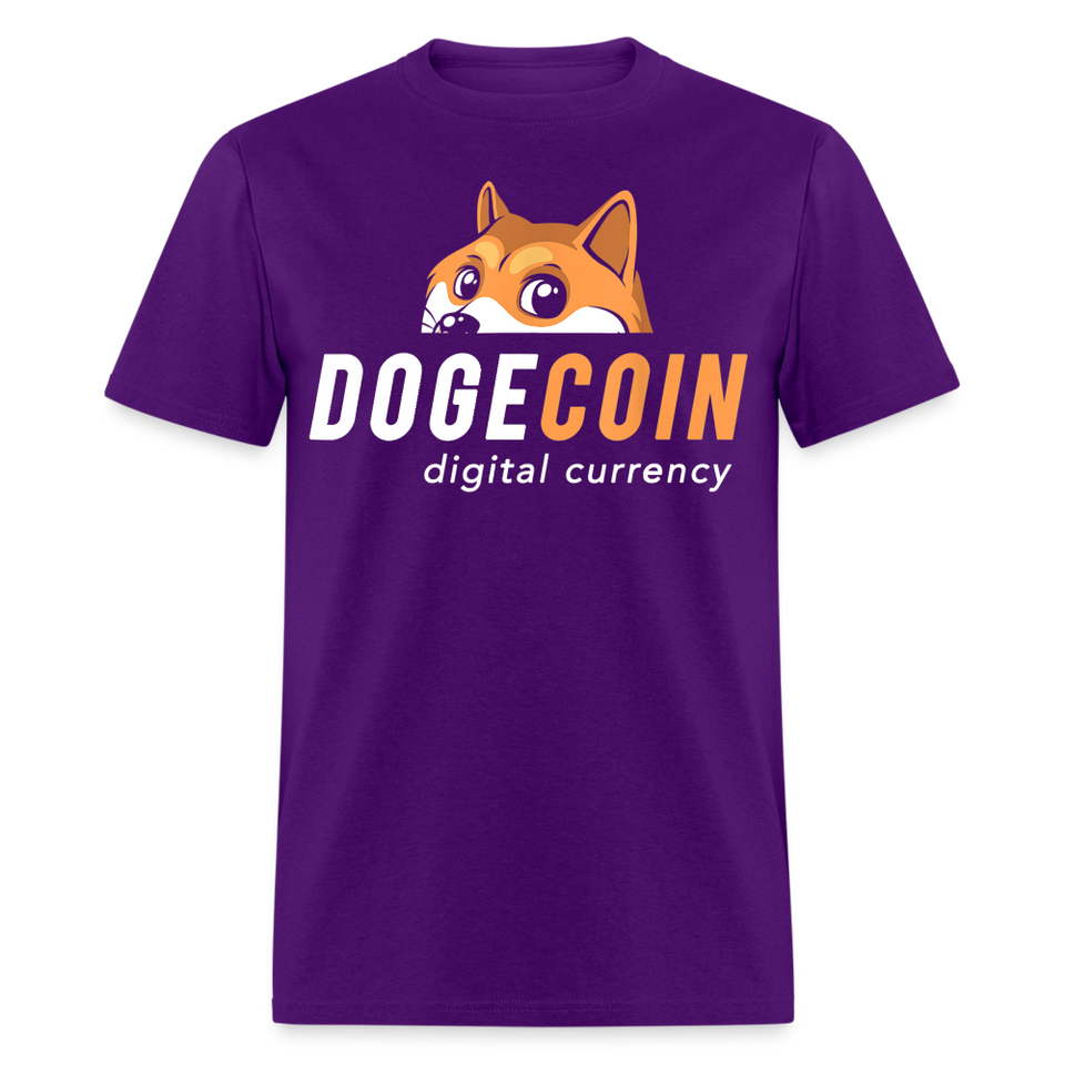 Dogecoin T Shirt Tee Wallstreetbets Doge Coin Crypto Bitcoin T-Shirt Size S-6XL - purple