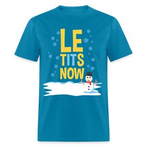 Le tItS now shirt Funny Ugly Christmas Party T shirt Xmas Humor T-shirt S-6XL - turquoise