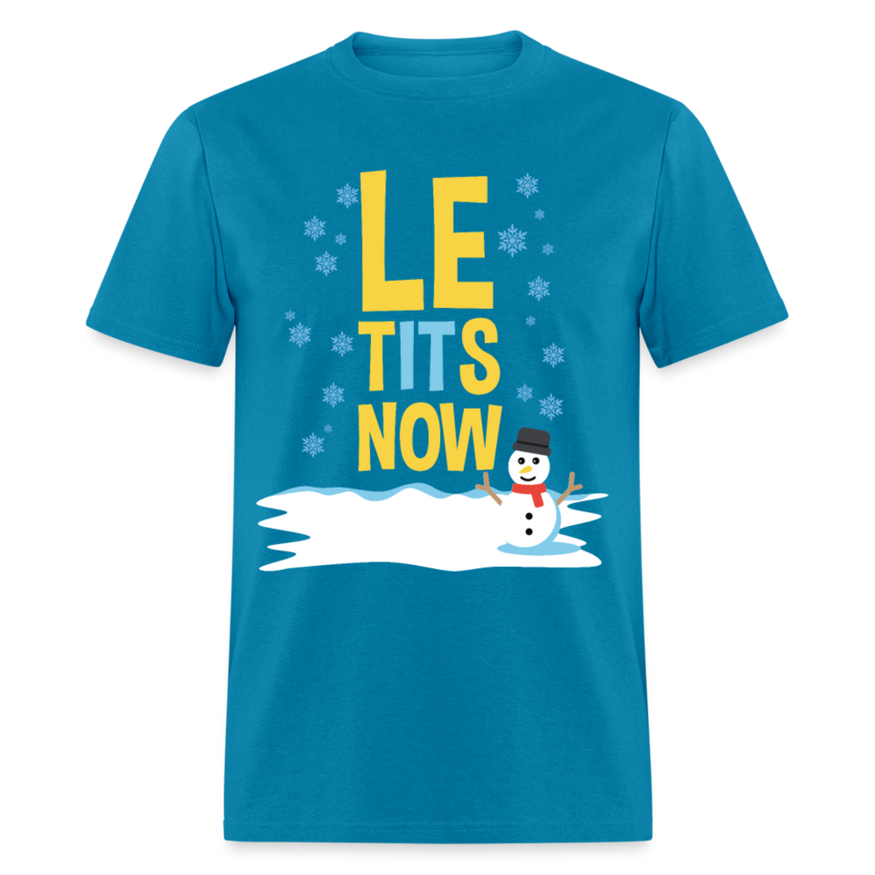 Le tItS now shirt Funny Ugly Christmas Party T shirt Xmas Humor T-shirt S-6XL - turquoise