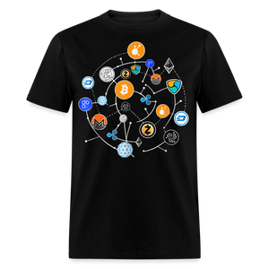 Bitcoin shirt BTC ETH LTC XMR Hodlers Decentralized Crypto Altcoin T-Shirt S-6XL - black