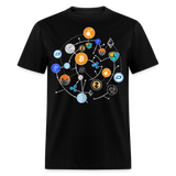 Bitcoin shirt BTC ETH LTC XMR Hodlers Decentralized Crypto Altcoin T-Shirt S-6XL - black