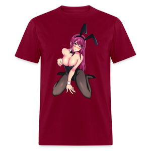 Perfect Pretty Playgirl Anime shirt Bunny Sexy Girl Ahegao Hentai Ecchi T-Shirt - burgundy