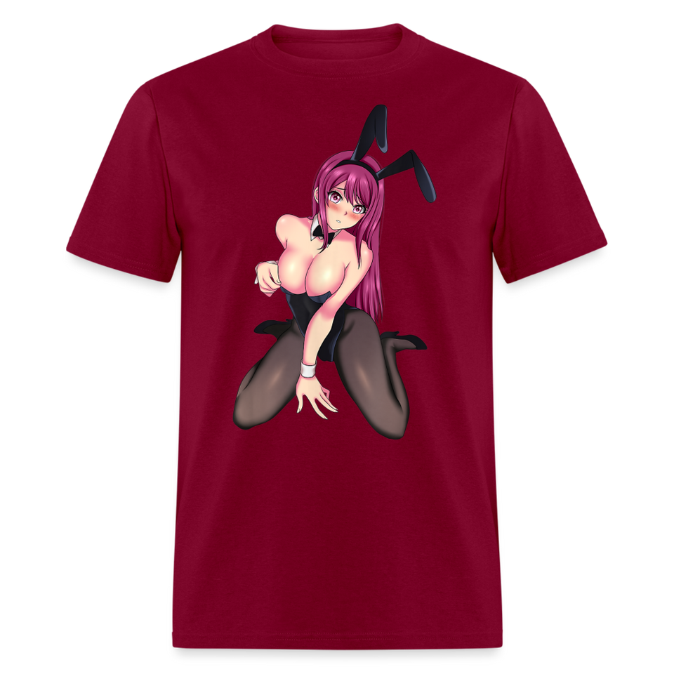 Perfect Pretty Playgirl Anime shirt Bunny Sexy Girl Ahegao Hentai Ecchi T-Shirt - burgundy